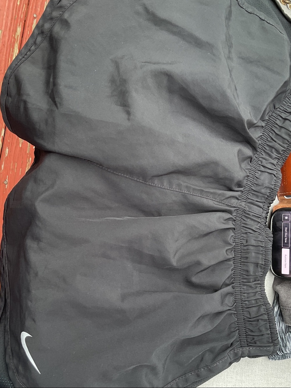 Nike Black Running Shorts with White Swoosh